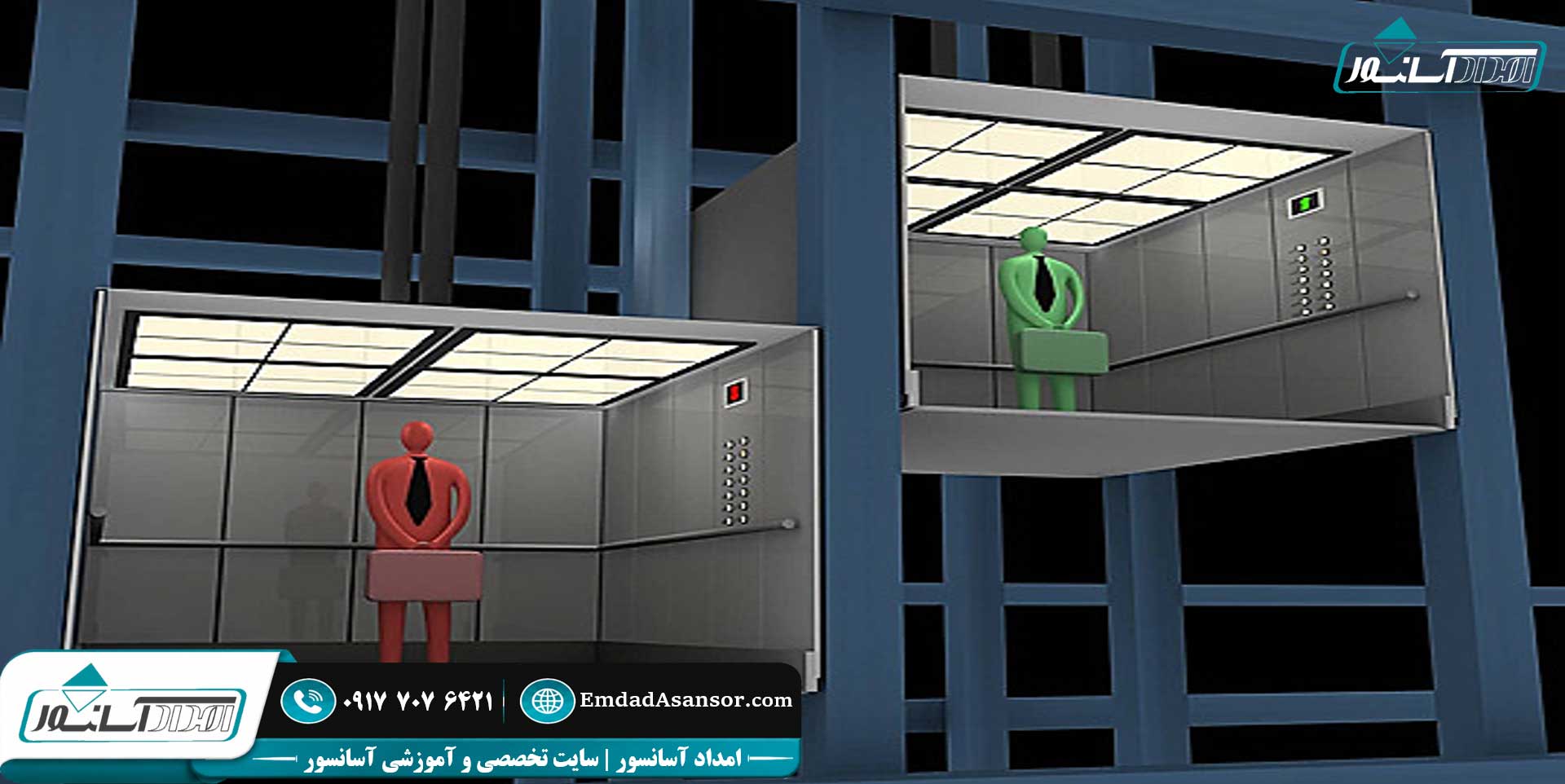 حرکت بالا و پایین آسانسور