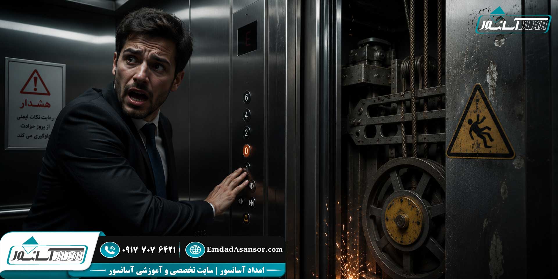 خرابی آسانسور | گیر کردن | شکستن